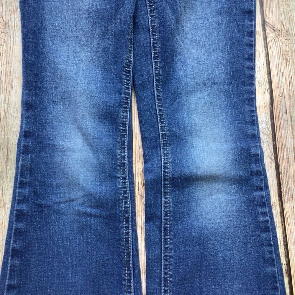 Justice Mid Rise Knit Waist Boot Cut Jeans